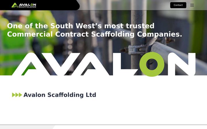 Screenshot of avalonscaffolding.co.uk