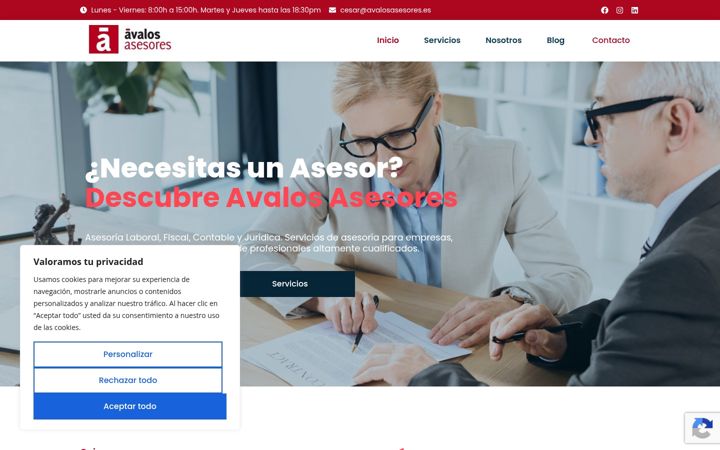 Skjermbilde av avalosasesores.es