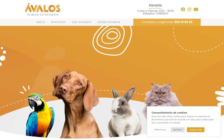 Screenshot of avalosclinicaveterinaria.com