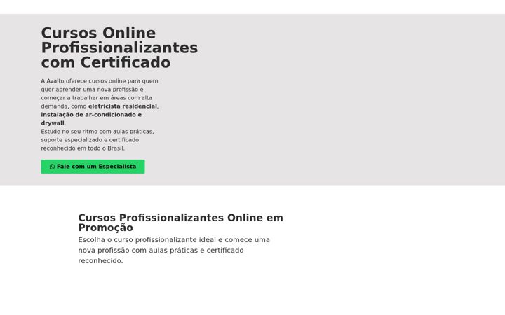 Screenshot van avalto.com.br
