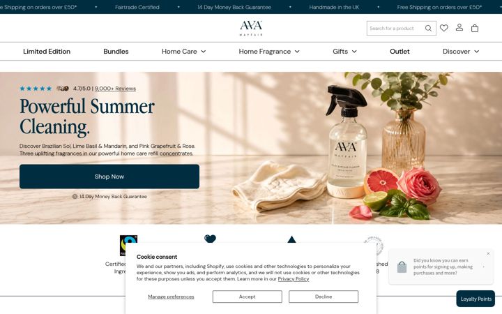Screenshot of avamayfair.com