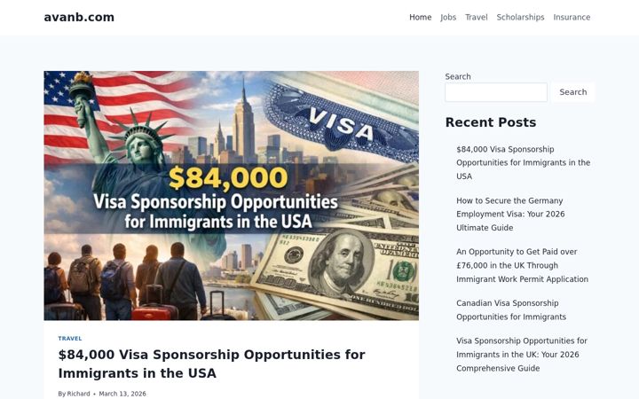 Screenshot of avanb.com