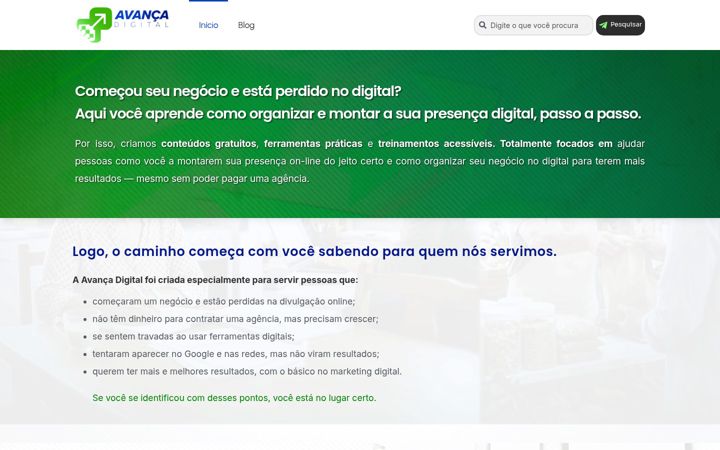 Screenshot of avancadigital.com.br