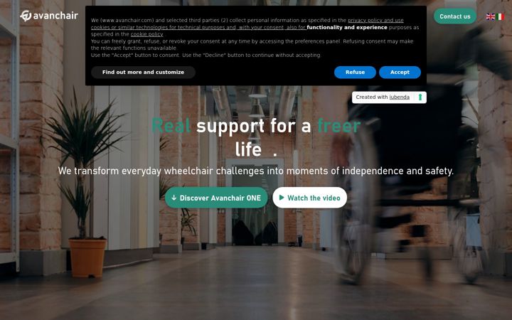 Screenshot of avanchair.com