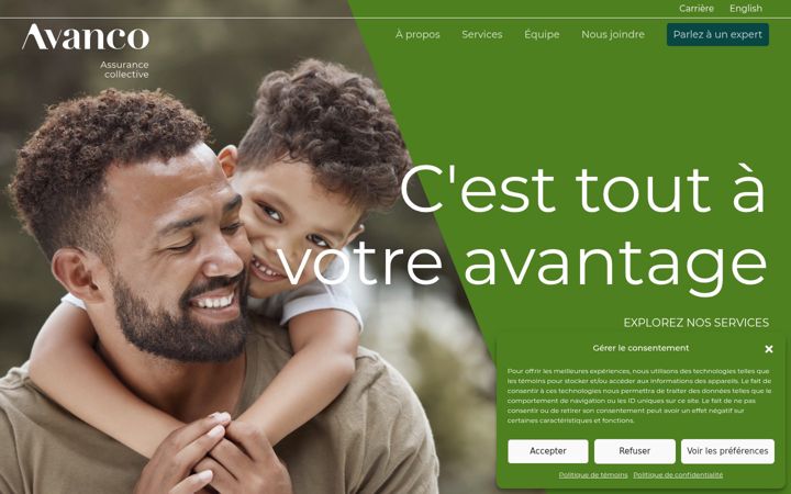 Screenshot of avanco.ca