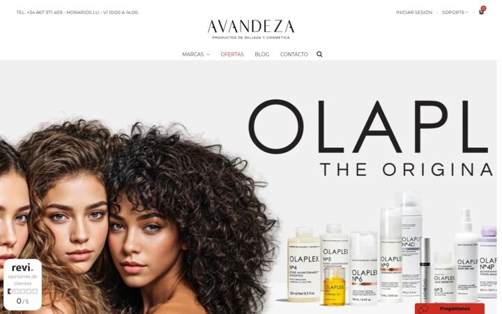 Screenshot of avandeza.com