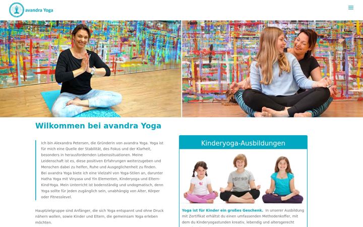 Screenshot of avandra-yoga.de