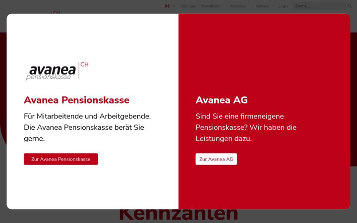 Screenshot of avanea.ch