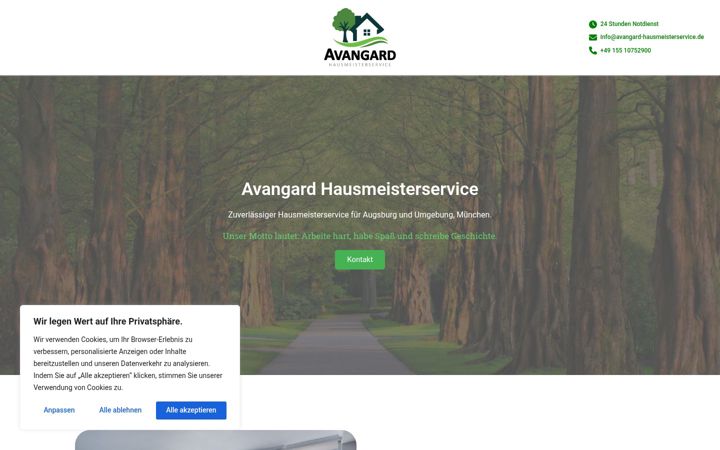 Screenshot of avangard-hausmeisterservice.de
