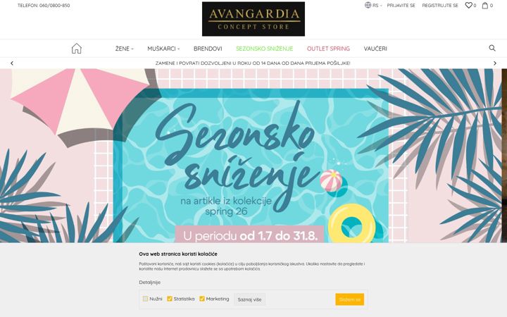 Zrzut ekranu avangardia.rs