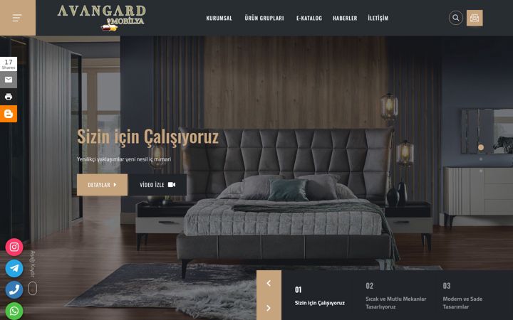 Screenshot of avangardmobilya.com.tr