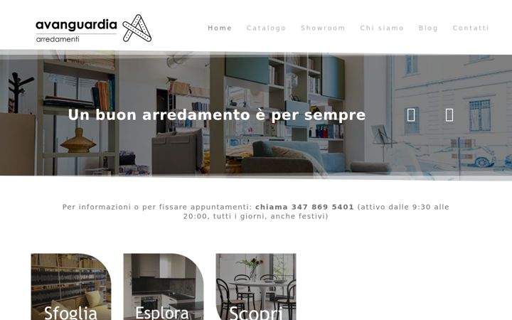 Screenshot of avanguardiarredamenti.com