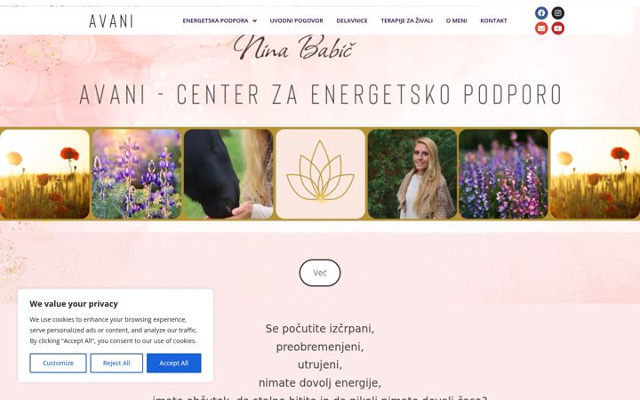 Screenshot di avani.si