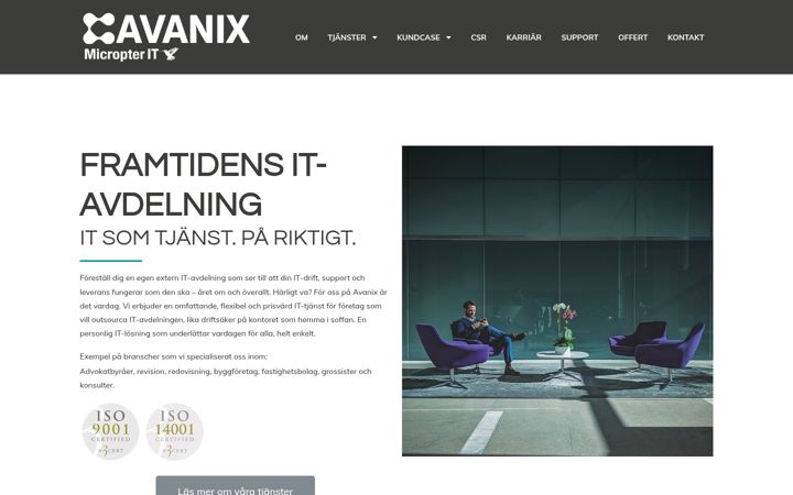 Screenshot of avanix.se