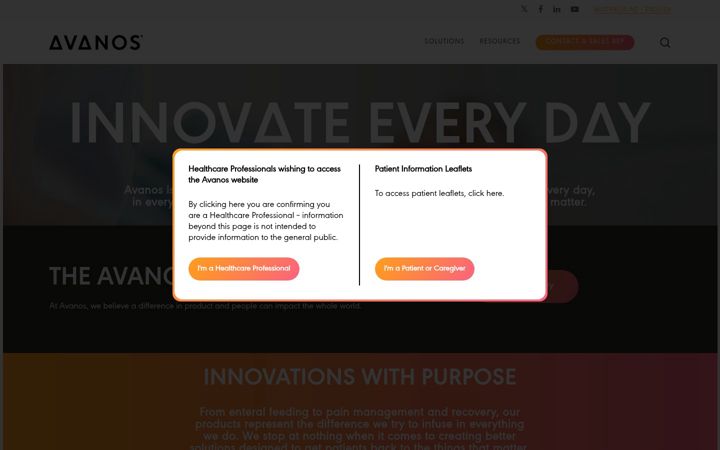 Screenshot of avanos.com.au