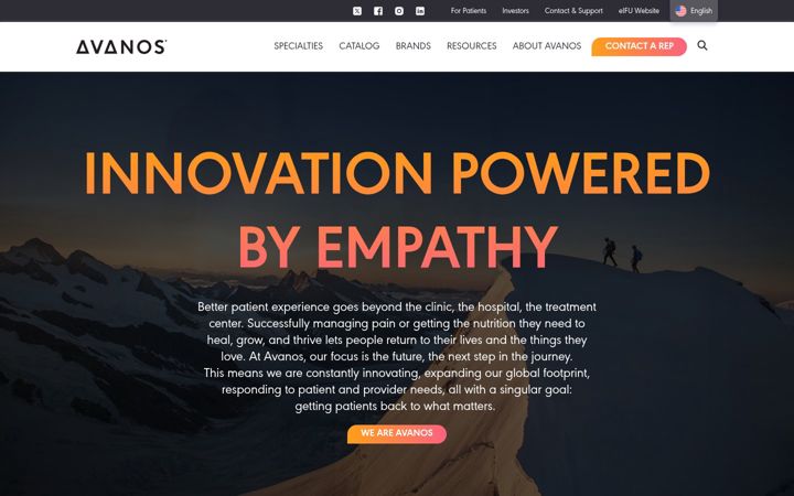 Screenshot of avanos.com