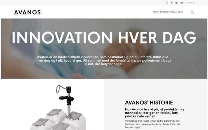 Screenshot di avanos.dk