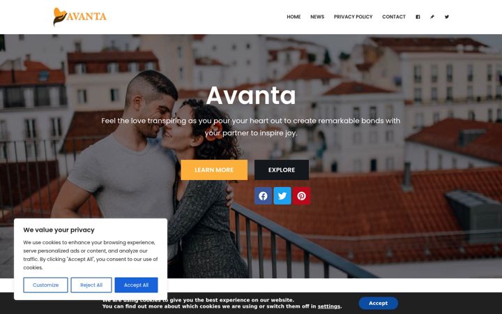 Screenshot of avanta.net