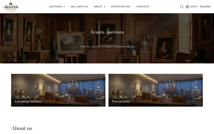 Screenshot of avantaauctions.com