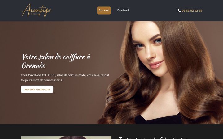 Screenshot of avantage-coiffure-grenade.fr