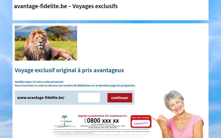 Screenshot of avantage-fidelite.be