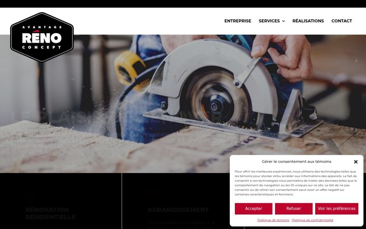 Screenshot of avantagerenoconcept.ca