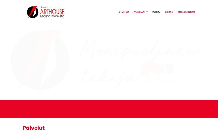 Skærmbillede af avantarthouse.fi