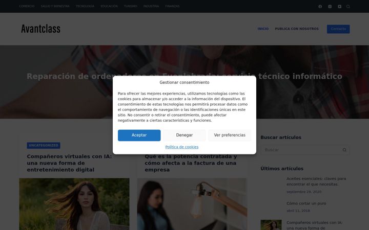 Screenshot of avantclass.es