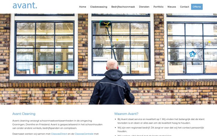 Capture d'écran de avantcleaning.nl