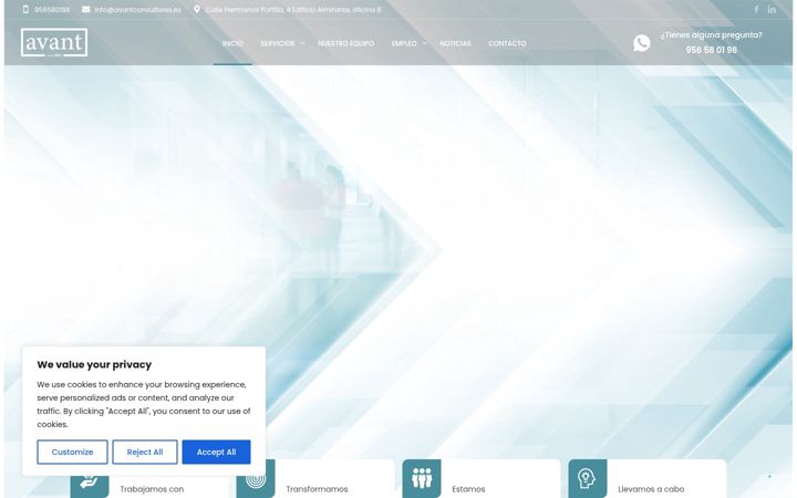 Екранна снимка на avantconsultores.es