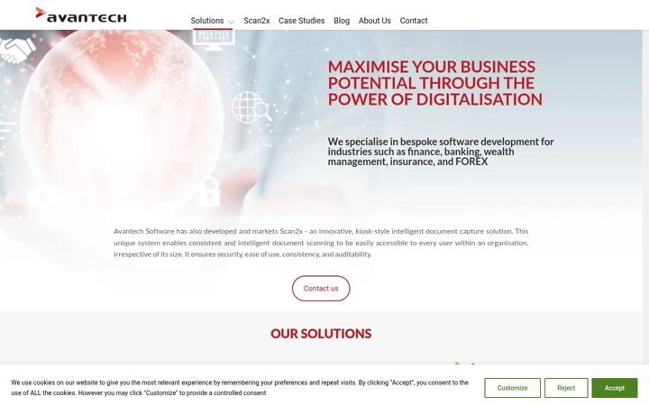 Screenshot of avantechsoftware.com