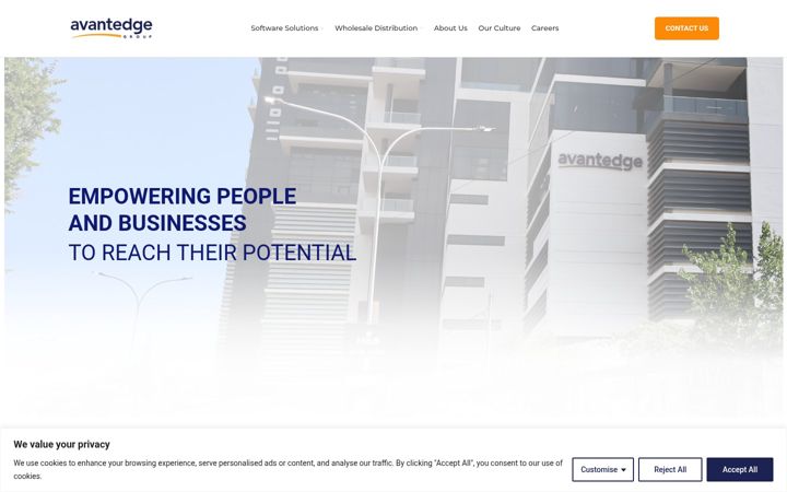 Screenshot of avantedge.co.za