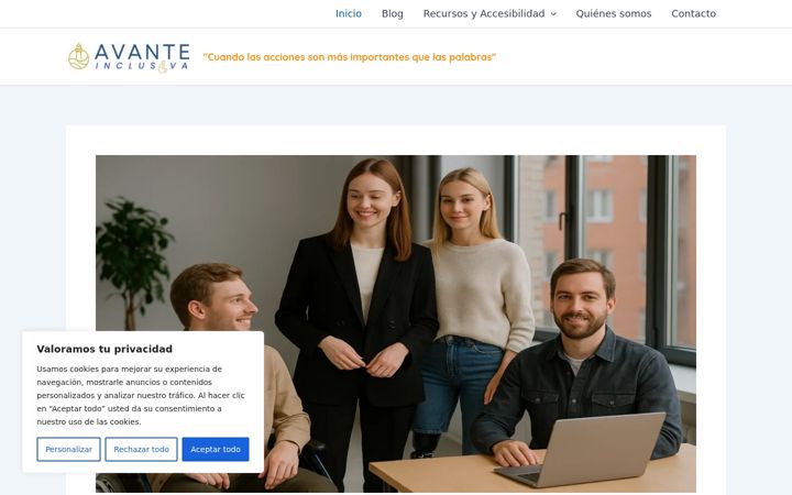 Screenshot of avanteinclusiva.org