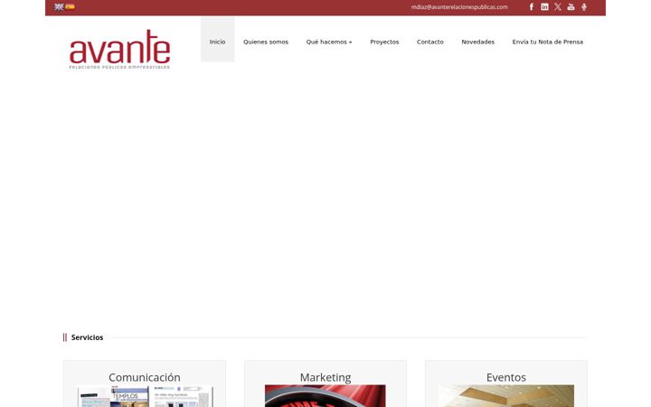 Screenshot of avanterelacionespublicas.es