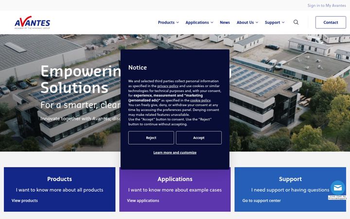 Screenshot of avantes.org