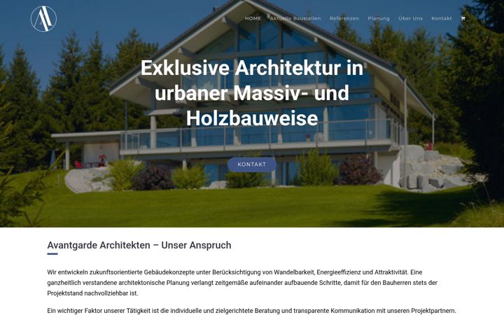 Screenshot of avantgarde-architekten.de