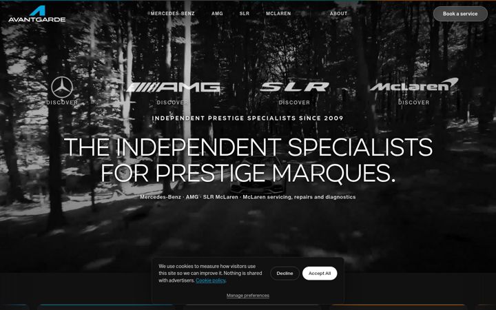 Screenshot of avantgarde-automotive.co.uk