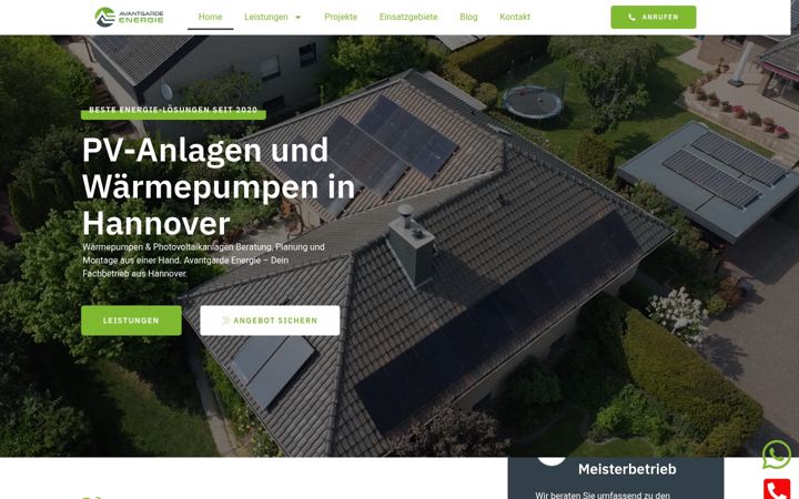 Screenshot of avantgarde-energie.de