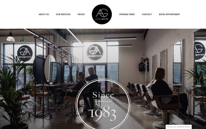 Screenshot of avantgarde-hairdressing.co.uk