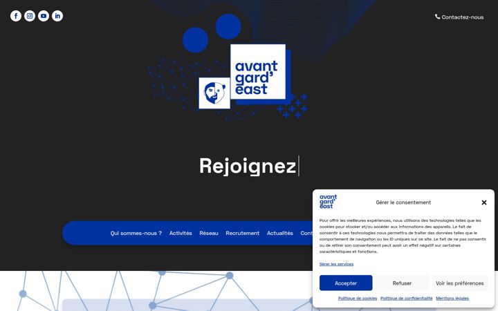 Screenshot of avantgardeast.fr