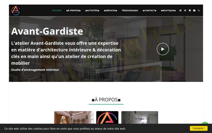 Screenshot of avantgardiste.ma