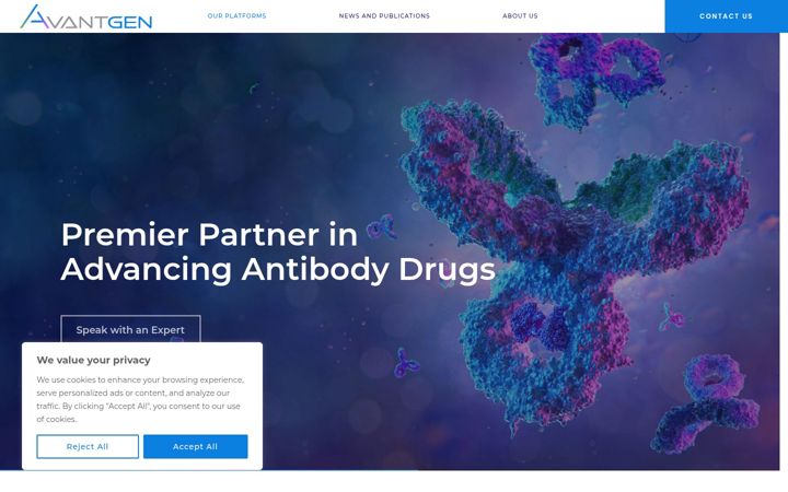 Screenshot of avantgen.com