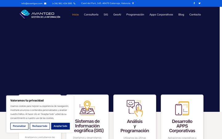 Screenshot of avantgeo.com