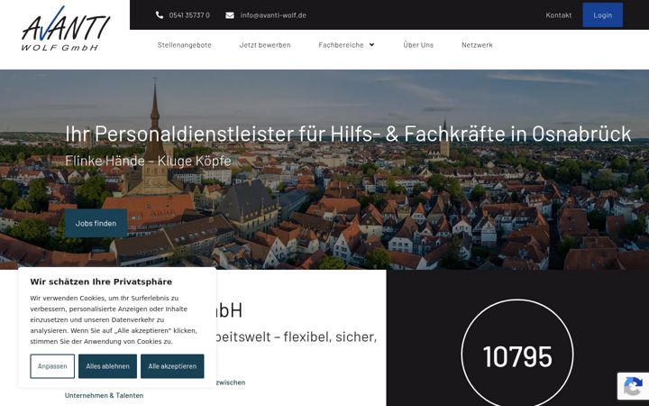 Screenshot of avanti-wolf.de