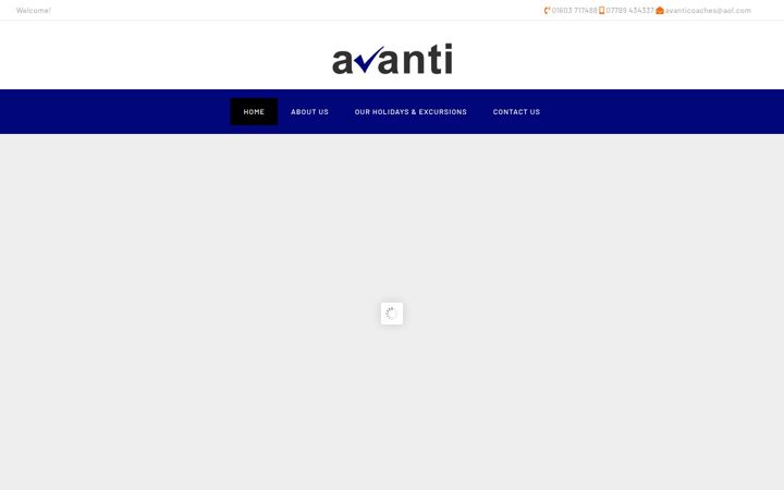 Screenshot of avanticoachholidays.co.uk