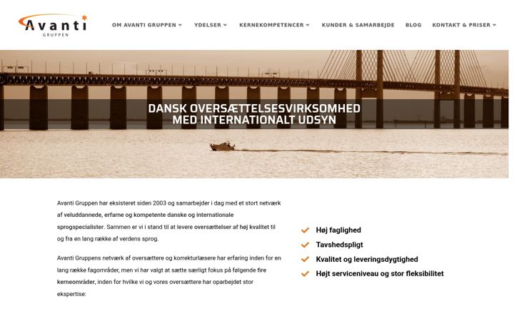 Screenshot of avantigruppen.dk