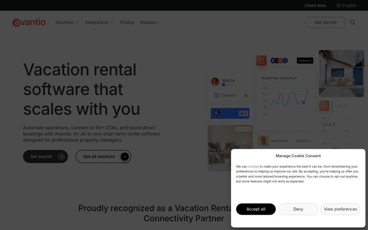 Screenshot of avantio.com