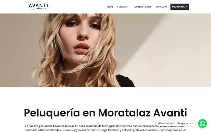 Screenshot of avantipeluqueria.com