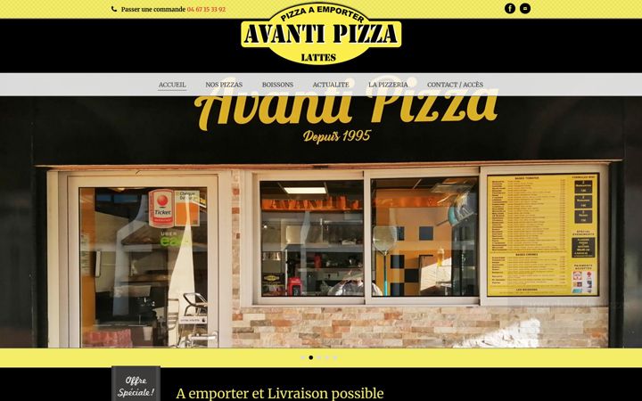 Snímek obrazovky avantipizza.net