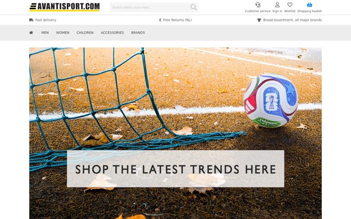 Screenshot of avantisport.com